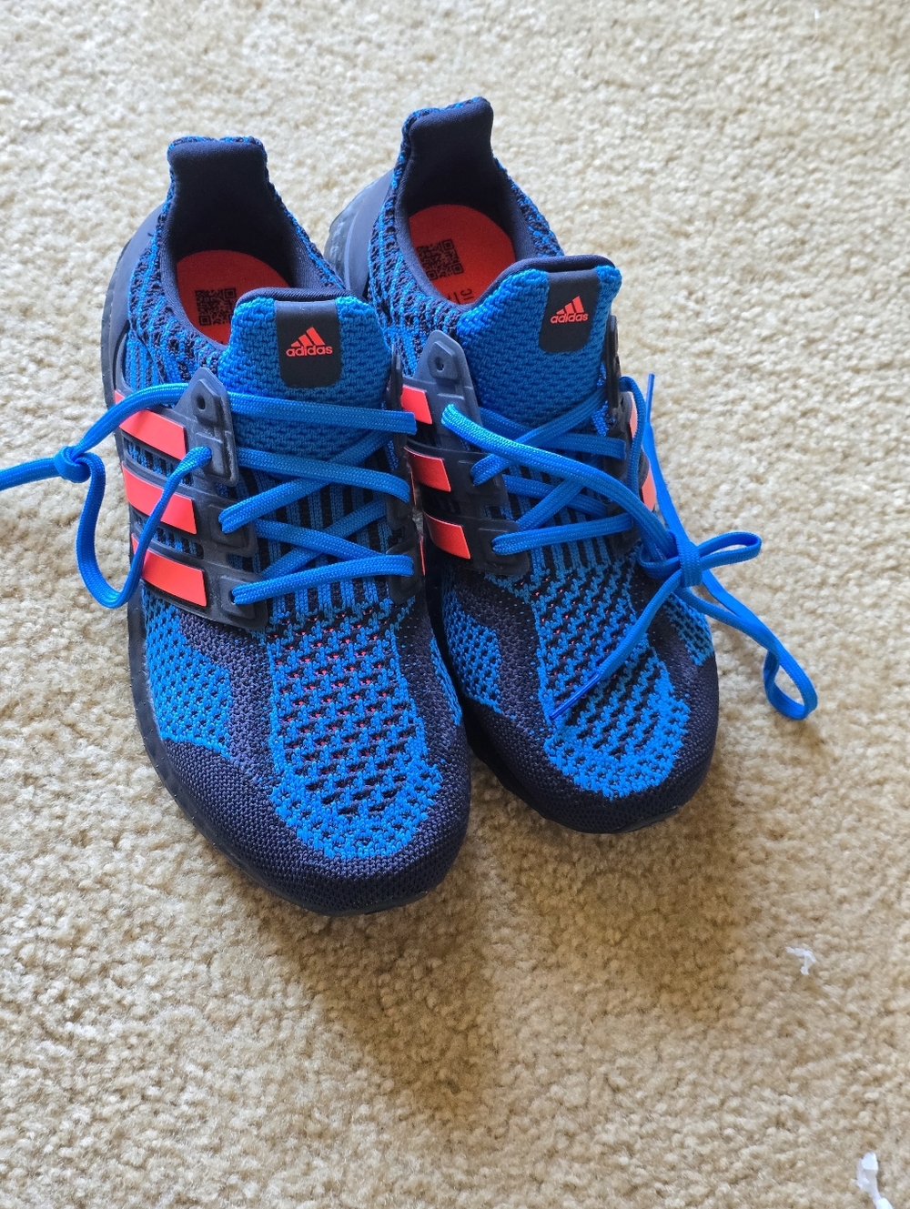 adidas Ultraboost 5.0 DNA Blue Knit Sneakers Unisex Men 7 Woman 8.5